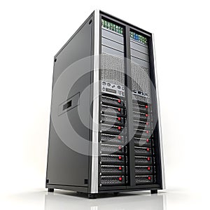 3D Server Unsafe Isolated on White Background