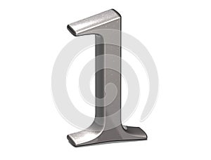 3D Set Silver Number on white background