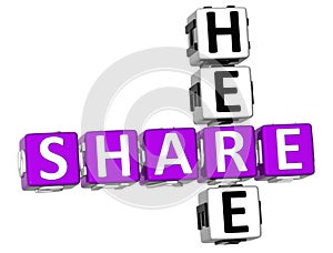 3D Share Here Crossword