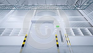 3d shutter door in warehouse