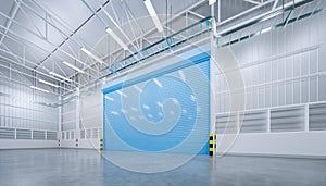 3d shutter door in warehouse