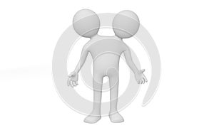 3d siamese man