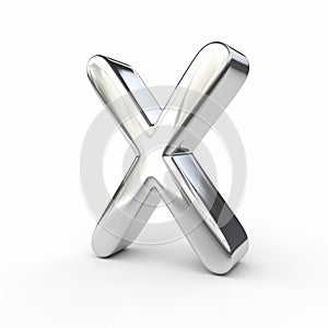3d Silver Letter X: Iconographic Symbolism In Hard Surface Modeling photo