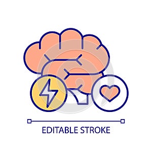 2D simple thin line behaviorism icon