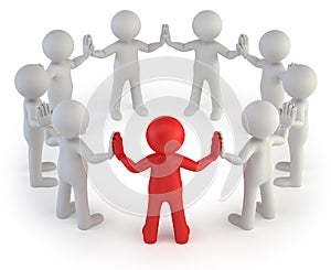 3d small people - leader