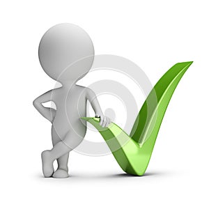 3d small people - next to the check mark