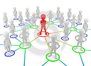 3d small people - partners the network. photo