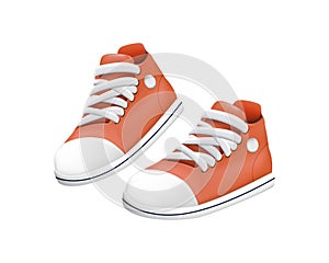 3D sneakers iocn. Sport shoes, sneaker, hiking footwear and other shoes for training. Men's and women's footwear