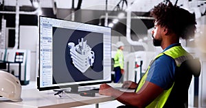 3D Software Engineer Developing Computer Engineering