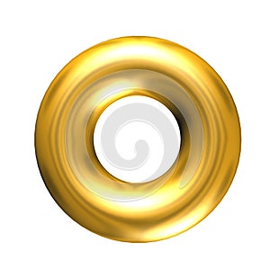 Tridimensional sólido anillo de oro 