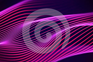 3D Sound waves. Big data abstract visualization.