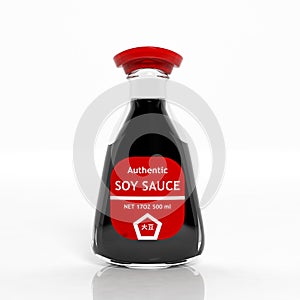 3D soy sauce bottle