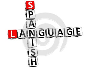 3D Spanish Language Crossword