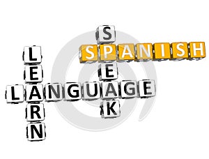 3D Spanish Language Crossword