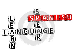 3D Spanish Language Crossword