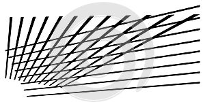 3d spatial grid, mesh, grating and lattice abstract geometric shape, element. Intersecting lines in perspective