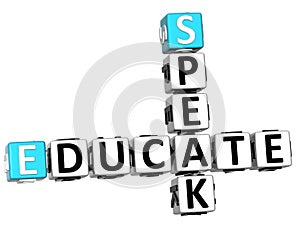 3D Speak Educate Crossword