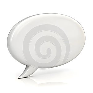 3D speech bubble isolated on white background