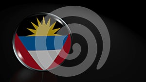 3D sphere Antigua y Barbuda flag photo