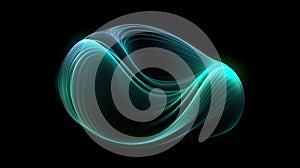 3d sphere flowing light line Generative AI