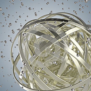 3d sphere of multicolored rings in cloud from multicolored drops