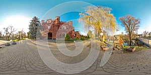 3D spherical panorama with 360 viewing angle. Ready for virtual reality or VR. Full equirectangular projection. Brest fortness.