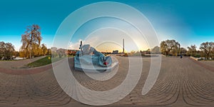 3D spherical panorama with 360 viewing angle. Ready for virtual reality or VR. Full equirectangular projection. Brest fortness.