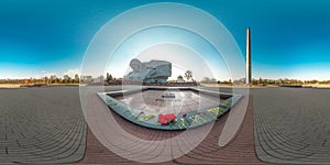 3D spherical panorama with 360 viewing angle. Ready for virtual reality or VR. Full equirectangular projection. Brest fortness.