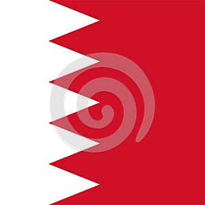 Bahrain Flat Square Flag Vector