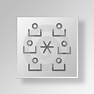 3D Stakeholders icon Business Concept photo