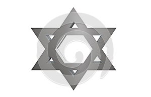 3D Star of David Platinum