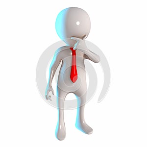 3D Stickman with thinking pose