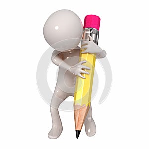 3D Stickman with a pencil