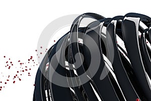 3D striped decorative balls.