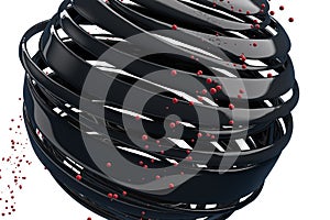 3D striped decorative balls.