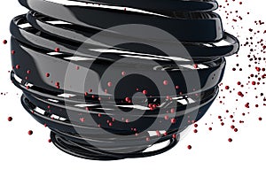 3D striped decorative balls.