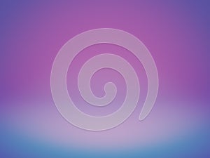 3D studio. Pink and blue light empty room.