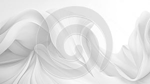 3D style. Abstract grey and white wave background.