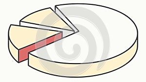 3D Style Pie Chart for Business Analytics Infographic, vector design Generative AI