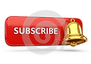 3D Subscribe Now Button Stock Illustration