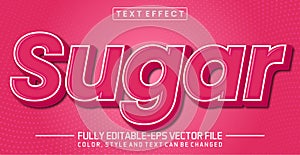 3d Sugar editable text effect