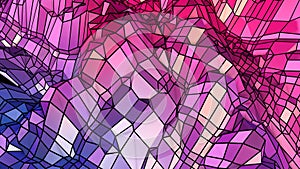3d surface as 3d low poly abstract geometric background with modern gradient colors, red blue violet 77
