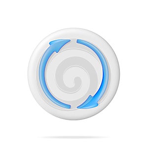 3D Synchronization Icon Isolated