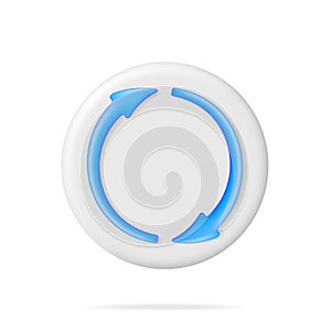 3D Synchronization Icon Isolated