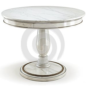 3D Table icon isolated on white background photo