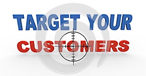 3d target reticule over customer