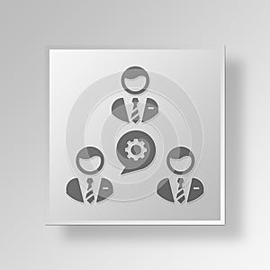 3D team work icon Business Concept