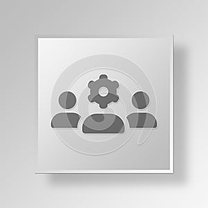 3D team work icon Business Concept