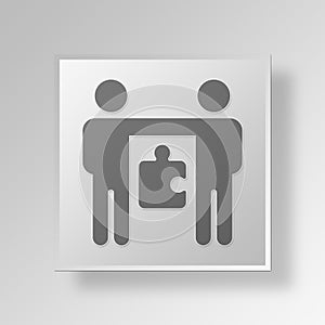 3D team work icon Business Concept