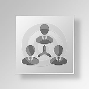 3D team work icon Business Concept